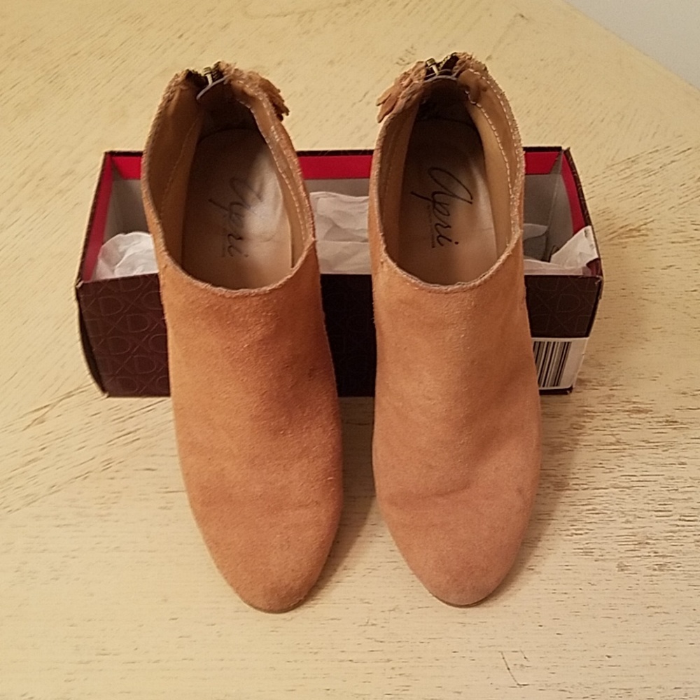 Camel Suede Booties size 6.5